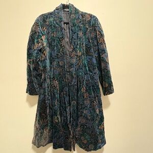 Floral Velvet Kimono Jacket